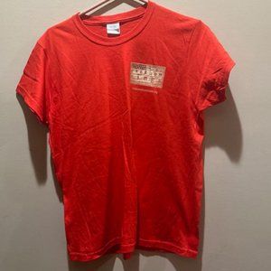 Vintage Red T shirt "Freedom Sings".  For men or women.  Sz L.